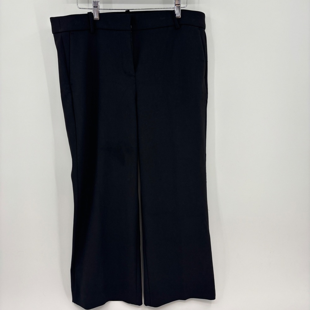 J.Crew Pants Women 14 Black 365 Wide Leg Trouser Professional J5634